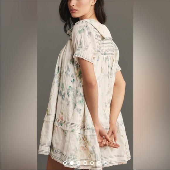 NWT Anthropologie Pilcro Puff Sleeve Collared Mini Dress - Picture 9 of 9